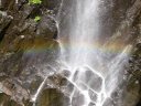 御来光の滝と虹
